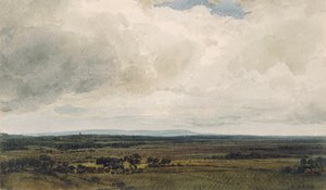 Día lluvioso, Glastonbury Tor de Frederick Nash